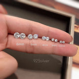 Boucles d’oreilles 925 avec cristal CZ, mignonnes et tendance.
