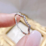 Huitan Bague alliance éternité – zircone ronde brillante, fine et élégante, luxe pour femmes, livraison directe 𝓑2𝓢