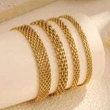 Bracelet papillon élégant – zircone cubique, acier inoxydable plaqué or 18K.