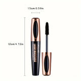 Mascara 4D noir – waterproof, longue tenue, anti-bavure, naturel, toute la journée 𝓑2𝓢