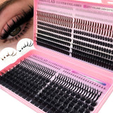 Cils en grappes noirs et bruns 60D–160D, effet naturel et volume modulable. 𝓑2𝓢