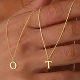 Collier Initiale A–Z Plaqué Or 18K