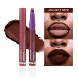 Crayon à lèvres mat durable, brun naturel, crayon à lèvres mat, haute Pigment, imperméable, teinte de Contour rouge, tasse antiadhésive, maquillage 𝓑2𝓢