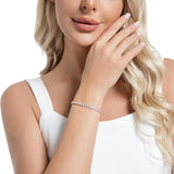 Bracelet Tennis Plaqué Or 18K – Cristal Zircon 4mm Réglable
