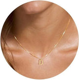 Collier Initiale A–Z Plaqué Or 18K
