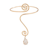 Bracelet Manchette Bohème Turquoise Spirale