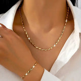 Ensemble collier + bracelet femme, élégant, tendance et polyvalent .