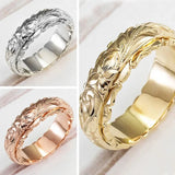 Bague Rose Or 14K Sculptée
