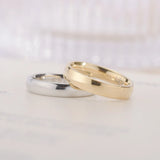 Bague plaquée or simple, style couple, idéale mariage ou fiançailles