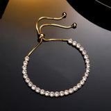 Bracelet Tennis Plaqué Or 18K – Cristal Zircon 4mm Réglable