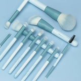 12 pinceaux de maquillage professionnels, doux et portables.