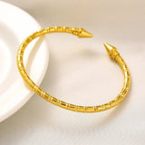 Bracelet vintage plaqué or 24 carats de 65 mm 𝓑2𝓢