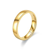 Bague plaquée or simple, style couple, idéale mariage ou fiançailles