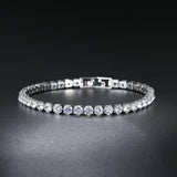 Bracelet Tennis Zircone 4mm Élégance Mariage