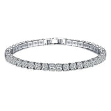 Bracelet tennis argent 925, style hip-hop, pour hommes et femmes.