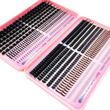 Cils en grappes noirs et bruns 60D–160D, effet naturel et volume modulable. 𝓑2𝓢