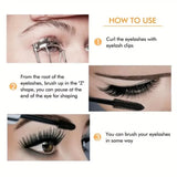Mascara 4D – waterproof, volume, longueur, bouclé, longue tenue, anti-taches 𝓑2𝓢