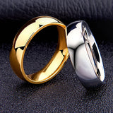 Bague 6mm en titane, simple, hypoallergénique – couple/mariage.