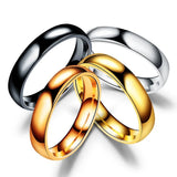 Bague 6mm en titane, simple, hypoallergénique – couple/mariage.