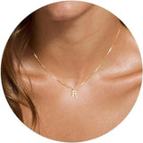 Collier Initiale A–Z Plaqué Or 18K