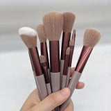 Set de 13 pinceaux de maquillage doux, idéal pour fond de teint, blush et fards. 𝓑2𝓢