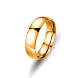 Bague 6mm en titane, simple, hypoallergénique – couple/mariage.