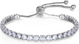 Bracelet Tennis Plaqué Or 18K – Cristal Zircon 4mm Réglable