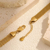 Bracelet papillon élégant – zircone cubique, acier inoxydable plaqué or 18K.