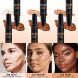 Stylo maquillage double embout – fond de teint & correcteur waterproof.