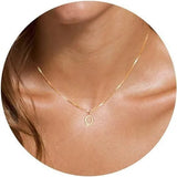 Collier Initiale A–Z Plaqué Or 18K