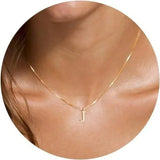 Collier Initiale A–Z Plaqué Or 18K