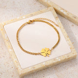 Bracelet Trèfle Porte-Bonheur Acier Inoxydable