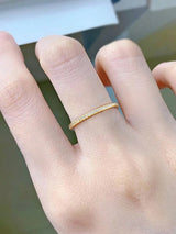 Bague femme en argent 925 avec zircon complet, fine et empilable – élégante pour tous les jours.