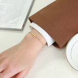Bracelet minimaliste femmes, croix, lune et étoile, réglable.