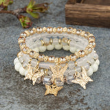 Set Bracelets Papillon Rose Bohème – 4 Pièces