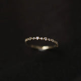 Bague Géométrique Zircon Or 14K Argent 925
