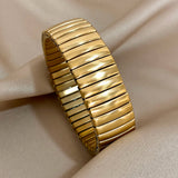 Bracelets élastiques en acier doré avec strass, réglables et résistants à l’eau. 𝓑2𝓢