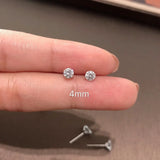 Boucles d’oreilles 925 avec cristal CZ, mignonnes et tendance.