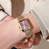 Montre Élégante Dorée Femme – Bracelet Acier Inoxydable 𝓑2𝓢