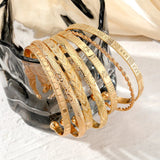 Lot de 7 Bracelets Dorés Punk avec Motif Cœur 𝓑2𝓢