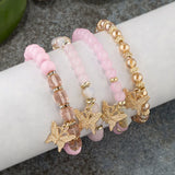 Set Bracelets Papillon Rose Bohème – 4 Pièces