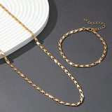 Ensemble collier + bracelet femme, élégant, tendance et polyvalent .