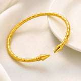 Bracelet vintage plaqué or 24 carats de 65 mm 𝓑2𝓢