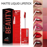 Feuchtigkeitsspendender Perlglanz-Lipgloss, 6 Nude-Töne, Spiegeleffekt
