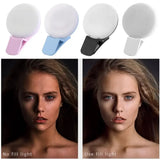 Mini anneau LED selfie à clip réglable