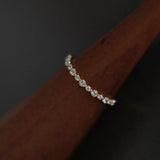 Bague Géométrique Zircon Or 14K Argent 925