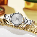 Montre Femme Luxe – Cadran Rond, Bracelet Doré en Acier, Quartz 𝓑2𝓢