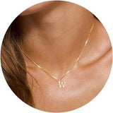 Collier Initiale A–Z Plaqué Or 18K