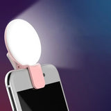 Mini anneau LED selfie à clip réglable
