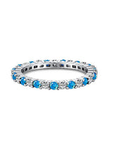 Bague femme en argent 925 avec zircon complet, fine et empilable – élégante pour tous les jours.